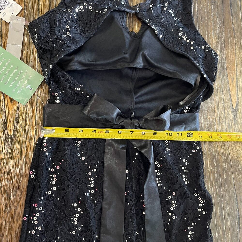 My Michelle Black Sequin Gown – NWT Size 9 - Picture 7 of 15